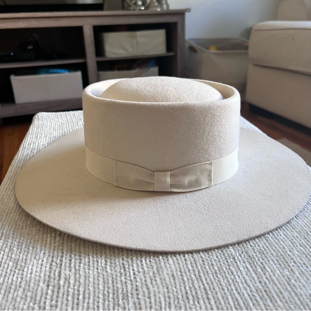 Cream Wide Brim Hat